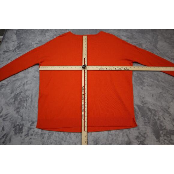 Chicos Womens Shirt 0 Orange Casual Lightweight Long Sleeve Plus Size Crewneck - Picture 3 of 16